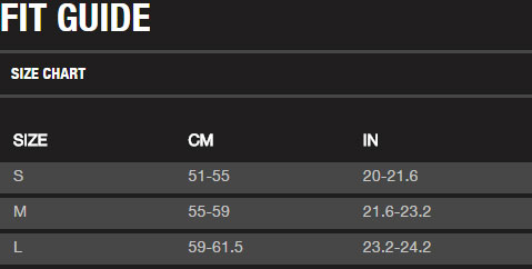 Bell Local Fit Guide Sizing Chart